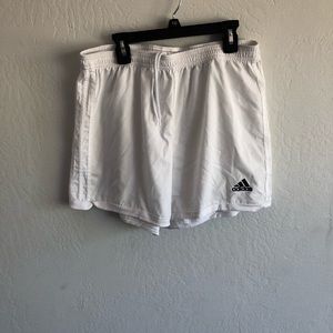 White adidas shorts